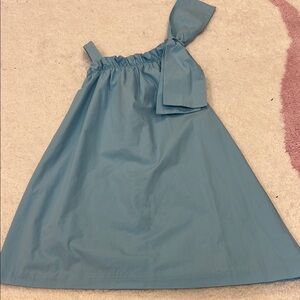 The Beaufort Bonnet Company Blue Ruffled Tie Front Sundress
